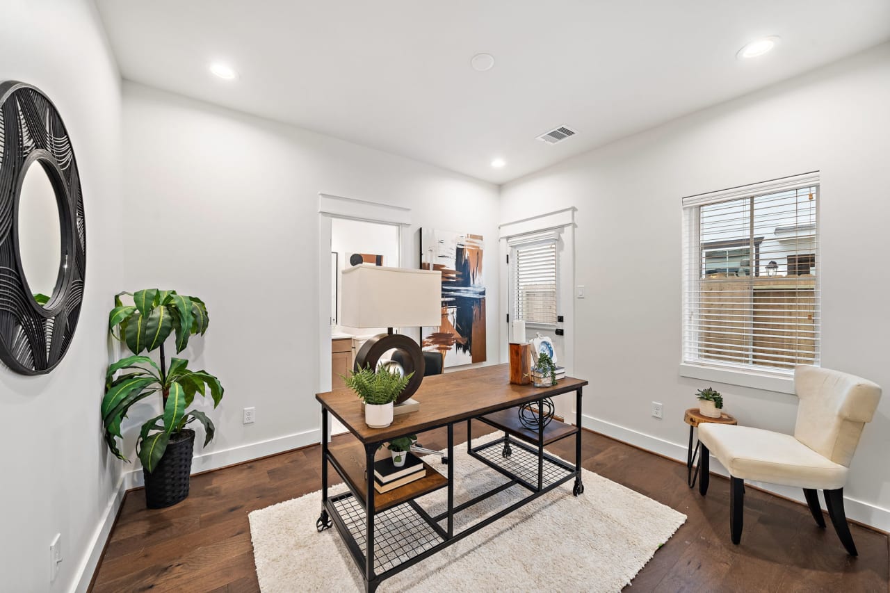 home office in a model home at Commons at Ella Forest