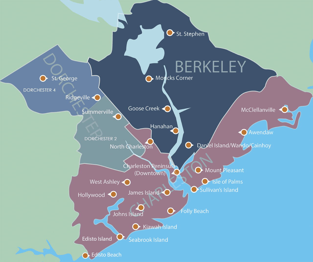 Charleston Area Map