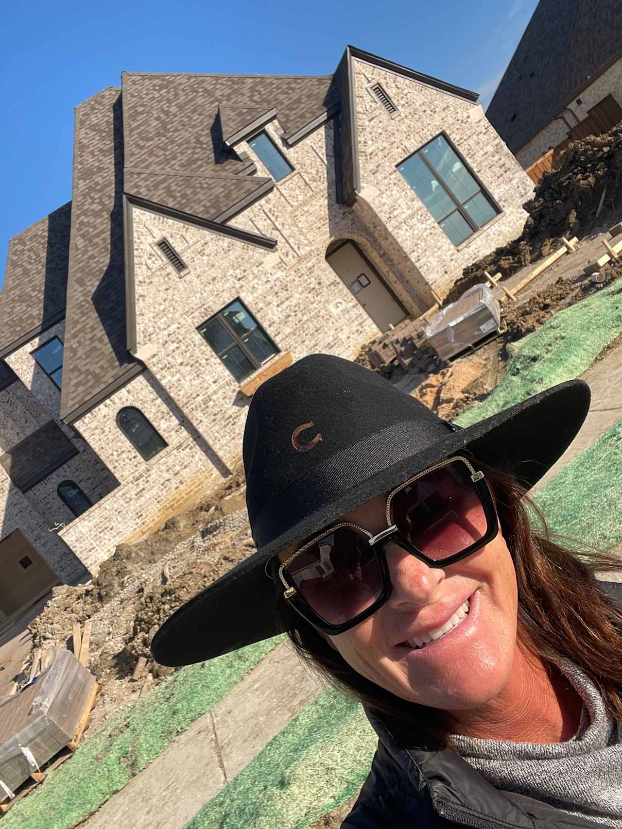 Ruth Ann about to do a new-build walkthrough.