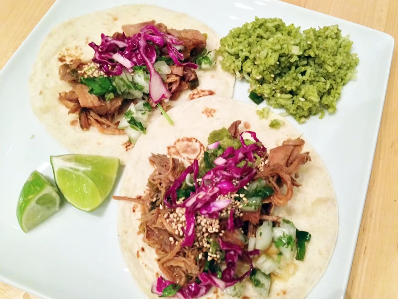 Spicy Asian Pork Tacos