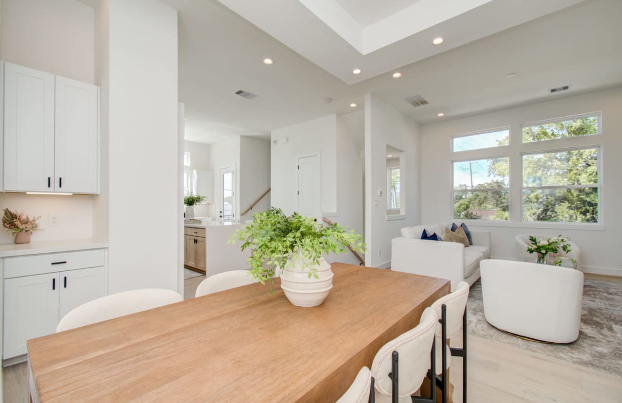 dining room table in a home at Commons at Engelke