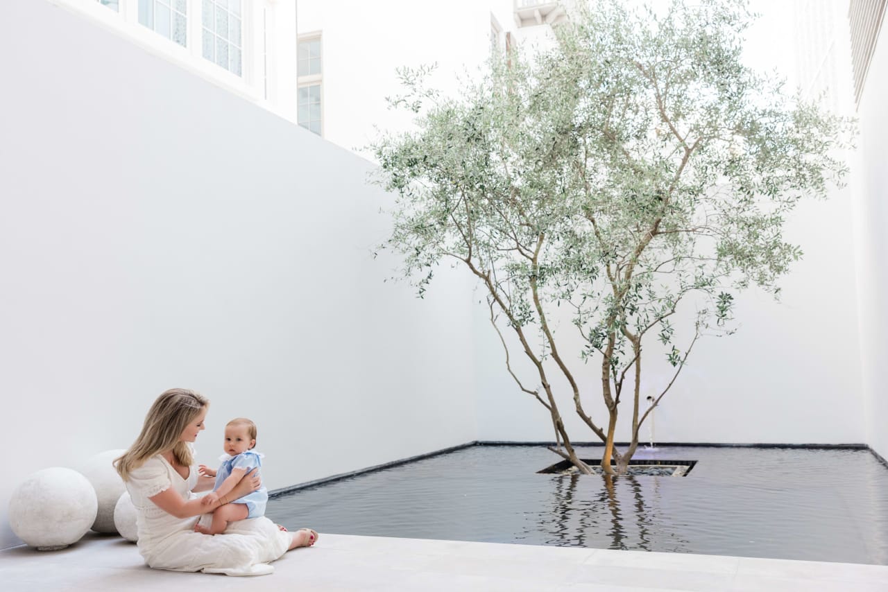 Mother and Child vacationing in Alys Beach Florida