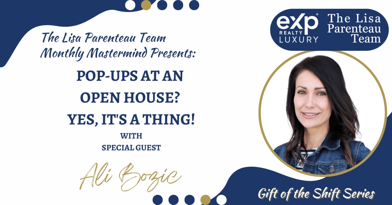 Pop-Ups at an Open House? YES, It's a Thing! ~ Ali Bozic