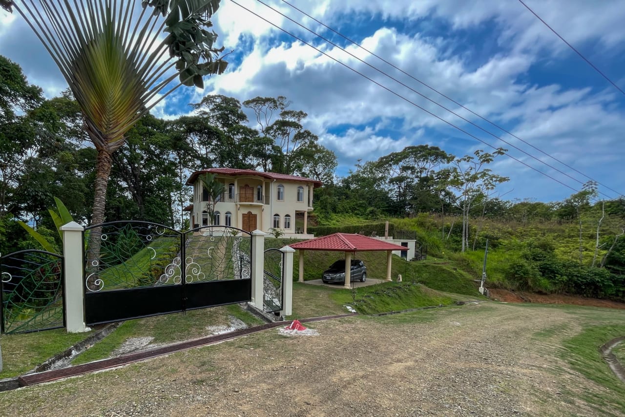 Classic Spanish Colonial Style 3-Bedroom Home Jungle View Home With Solid Construction In A Desirable Gated Community In Ojochal Costa Rica