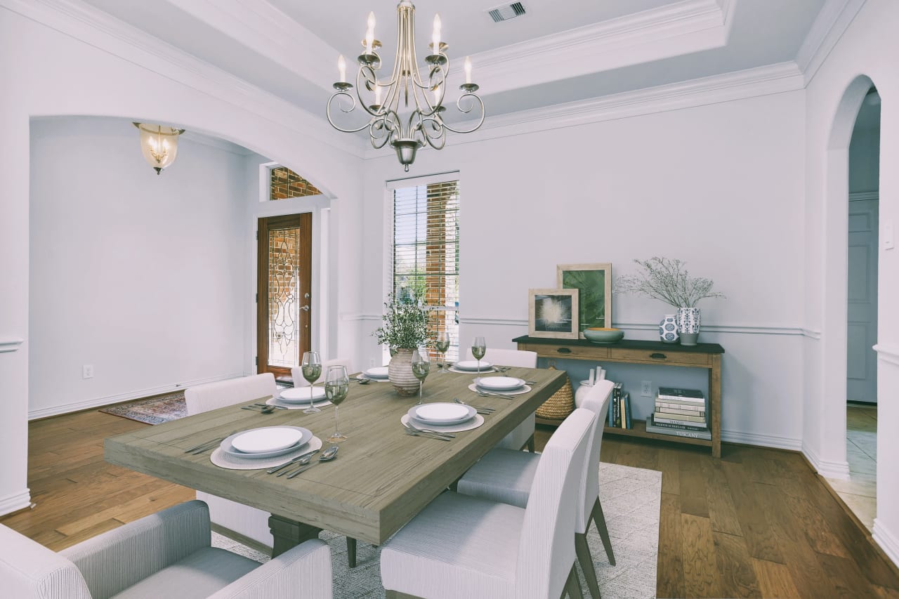 Formal Dining Room Virtually Staged