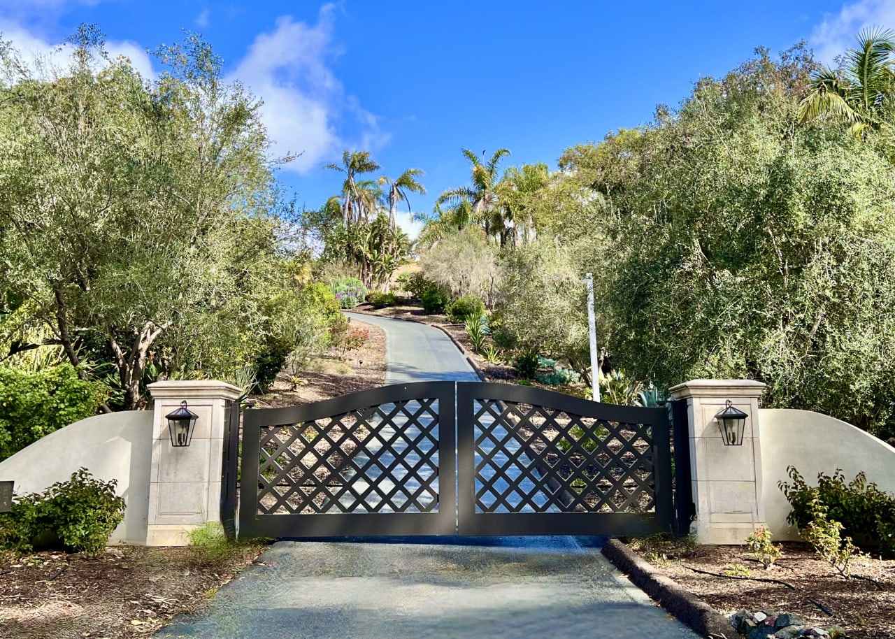 Gated Tree-lined Driveway