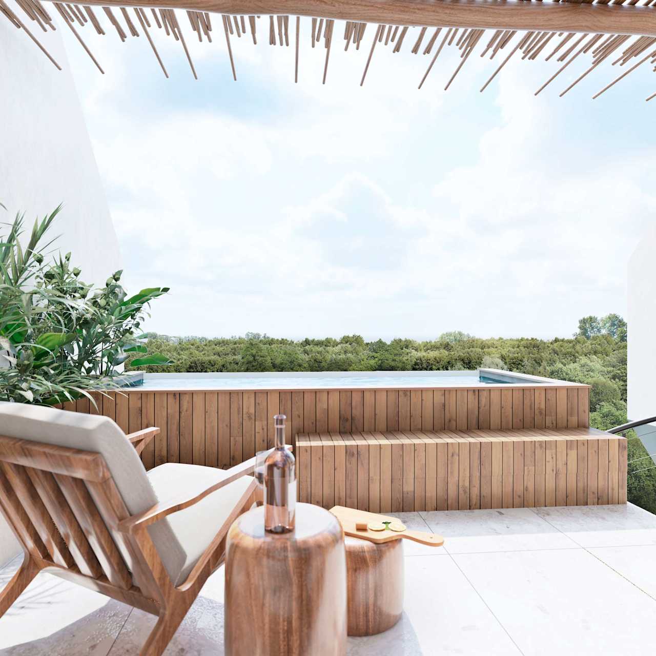  Incredible lock off condo with private pool and terrace in the heart of Tulum / Jacuzzi Rooftop