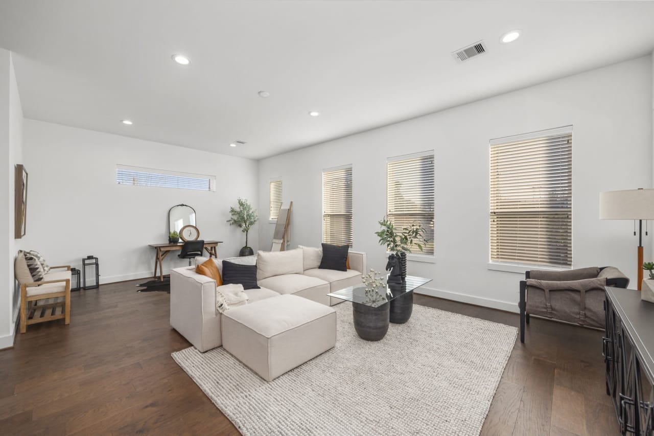 model living room with modern furniture 