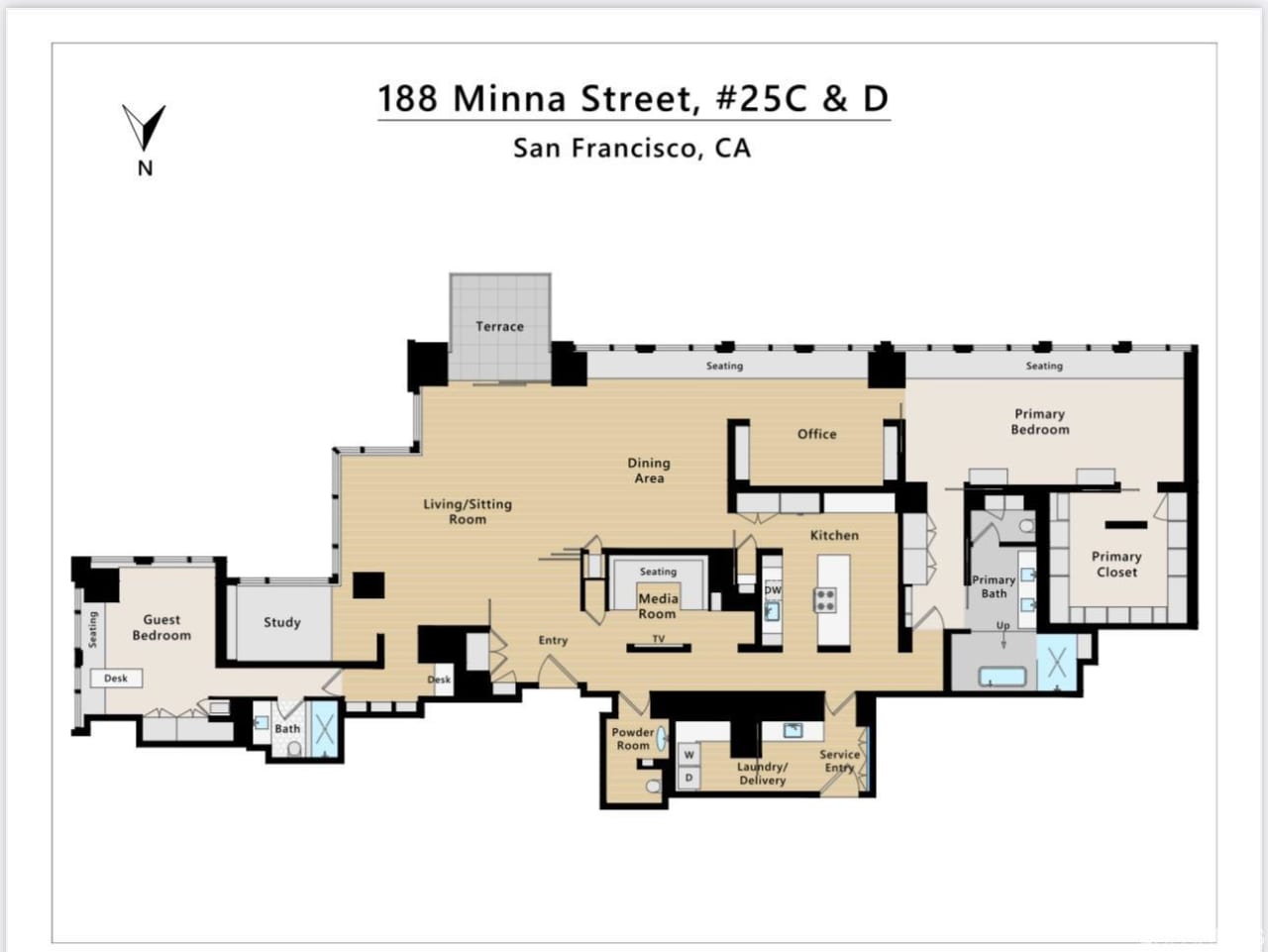 188 Minna, Unit 25CD property floor plans