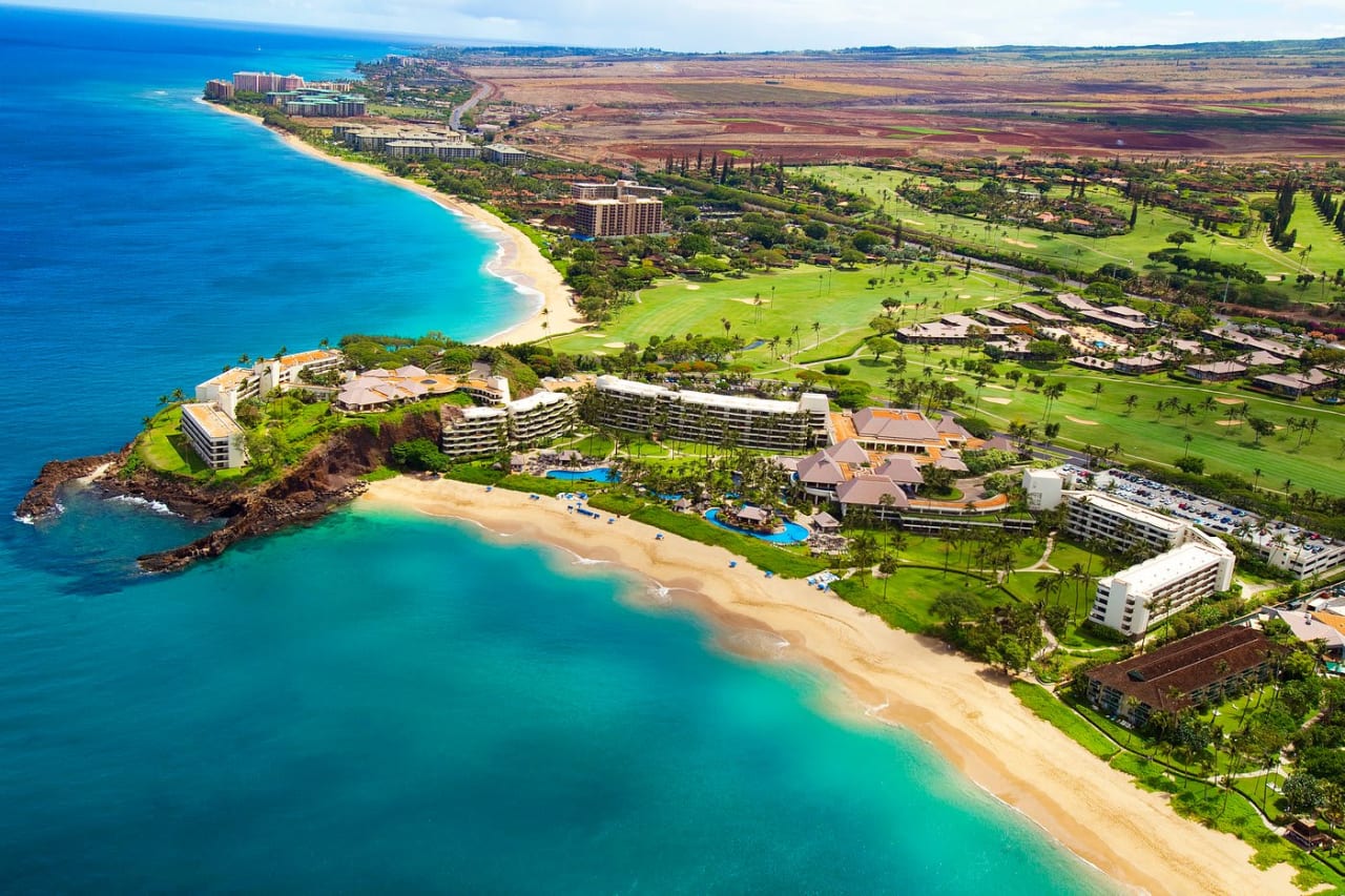 Kaanapali, Maui, Hawaii Aerial View