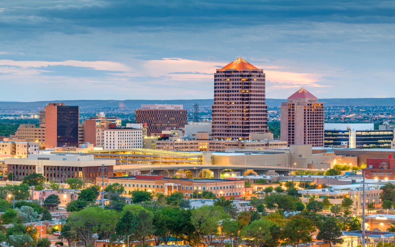 a picturesque city scape of downtown new mexico