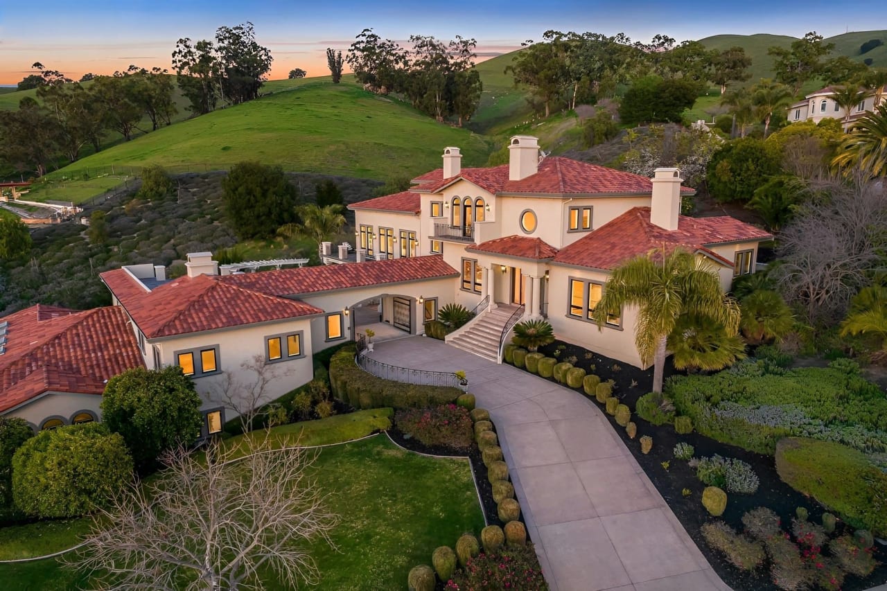 aerial view of large property