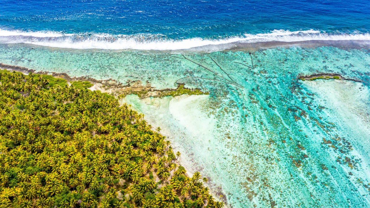 Bora Bora Adjacent French Polynesian Island in the South Pacific 