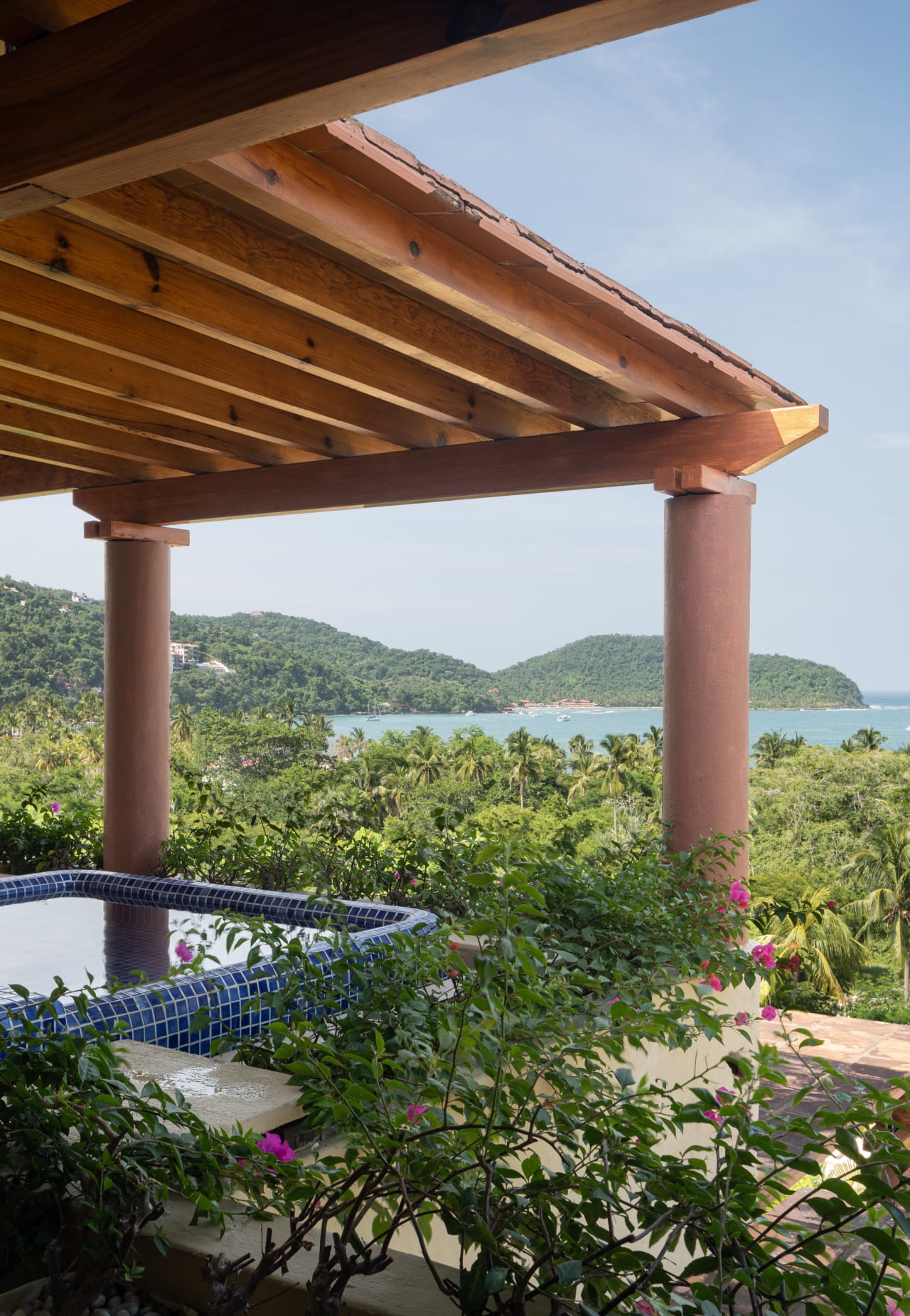 Private plunge pool with a beautiful view from La Ropa Beach