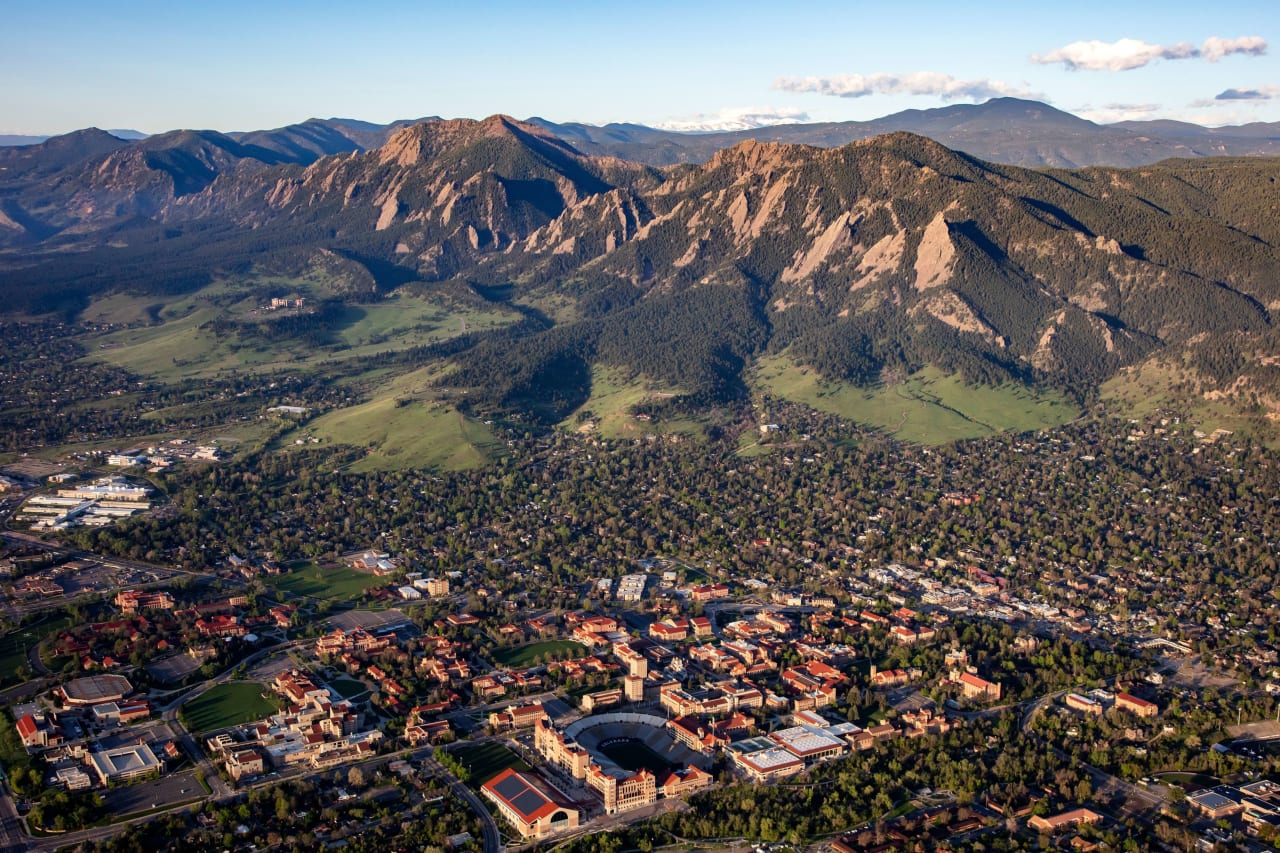 Boulder, Colorado, the university and the mountains