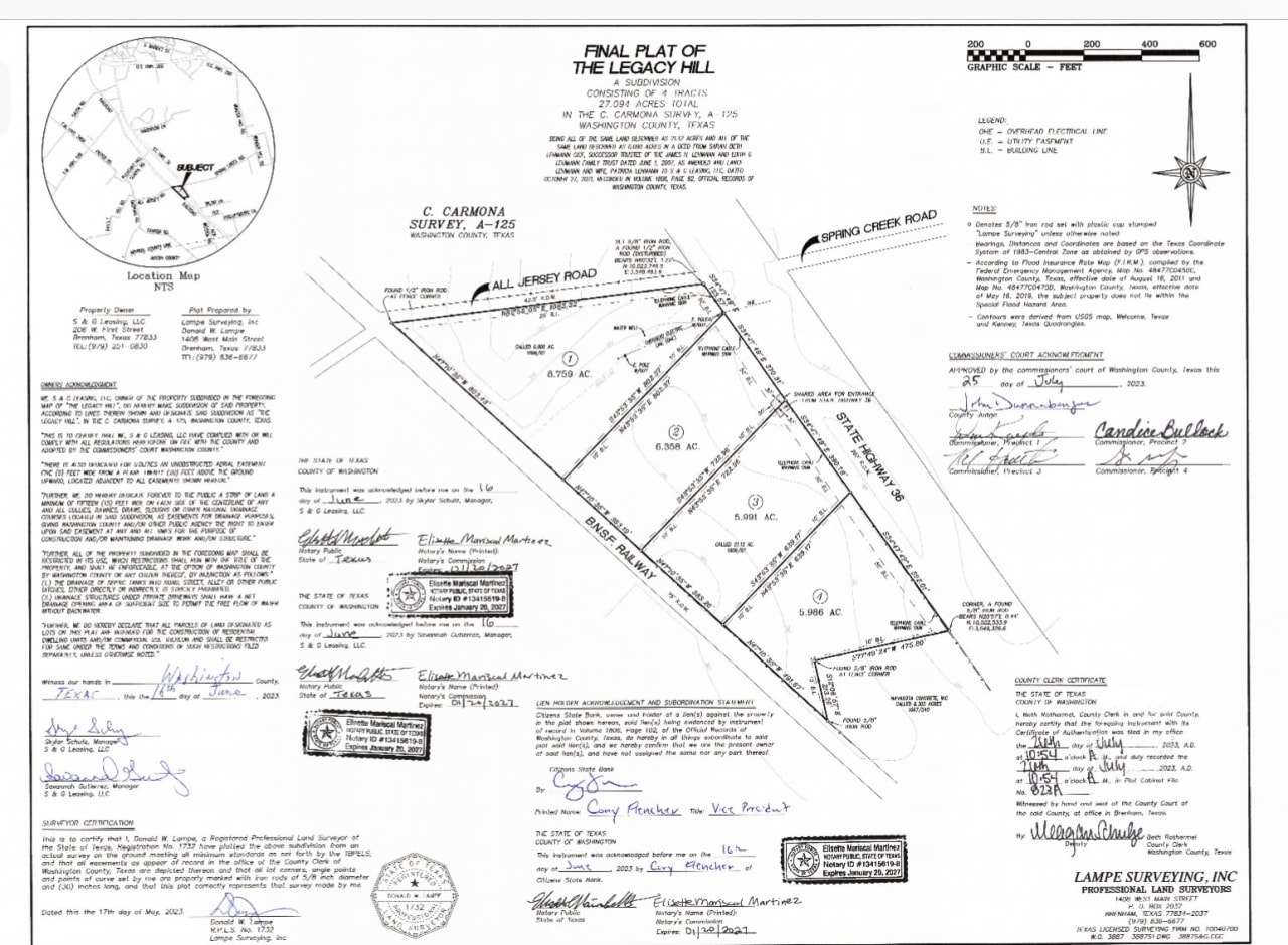 8.759-Acre Land with Highway and County Road Frontage, Brenham, TX Tract 1