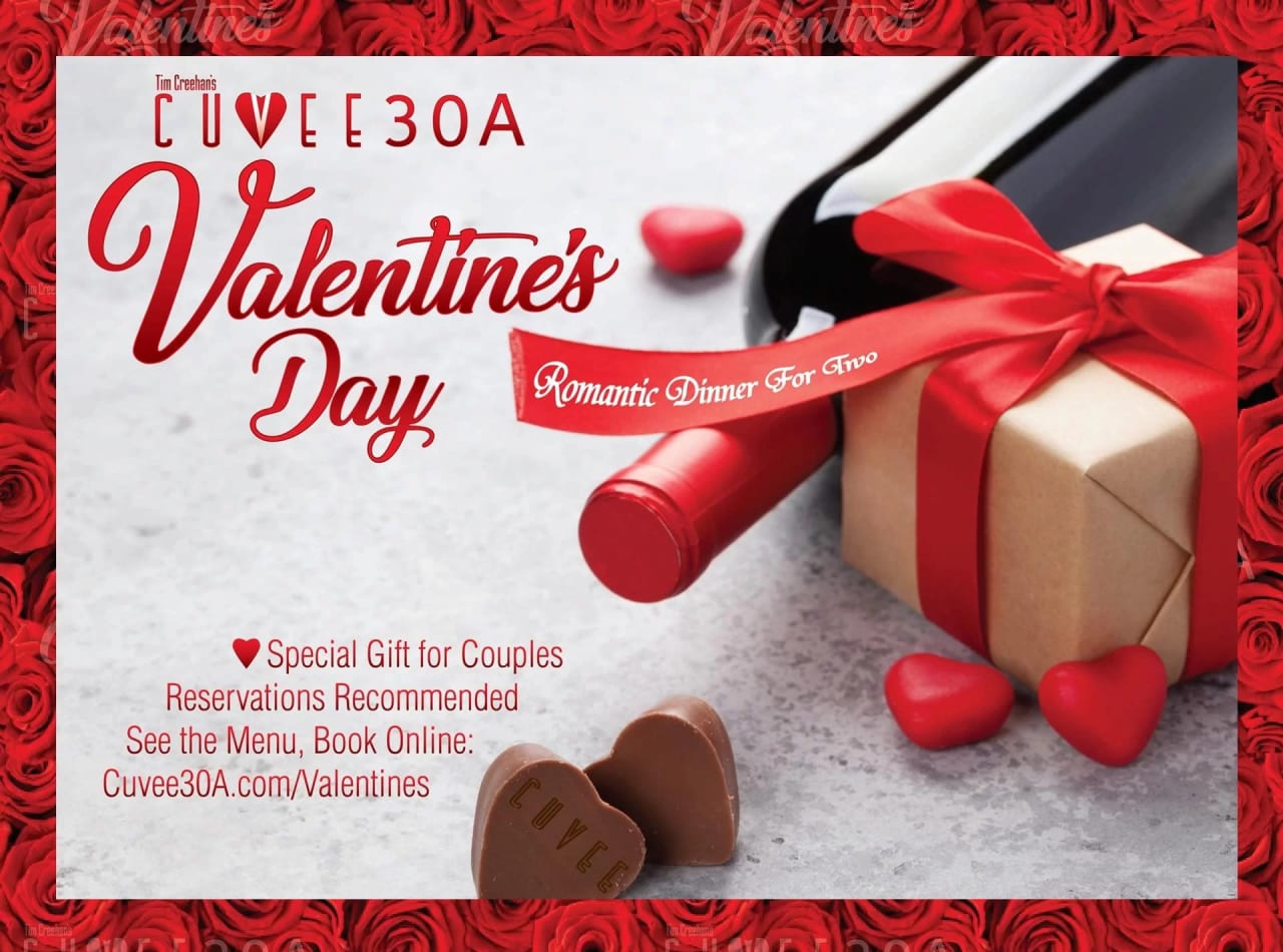 Valentine's Day Dinner for Two at Cuvee 30a