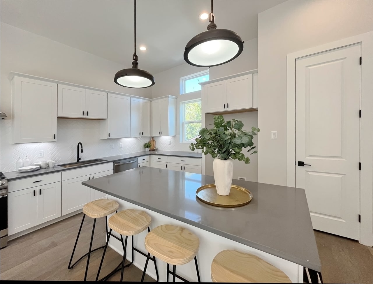 model kitchen in Eastwood Estates with a large island