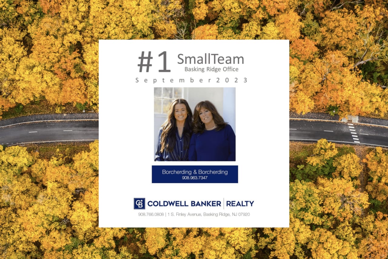 September 2023: Top Small Realtor Team at Coldwell Banker, Basking Ridge