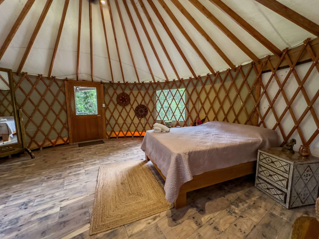 Soul Dreams Yurt in Portasol, 1 Bed, 1 Bath, Pool, Private Waterfall & Extra Building Site