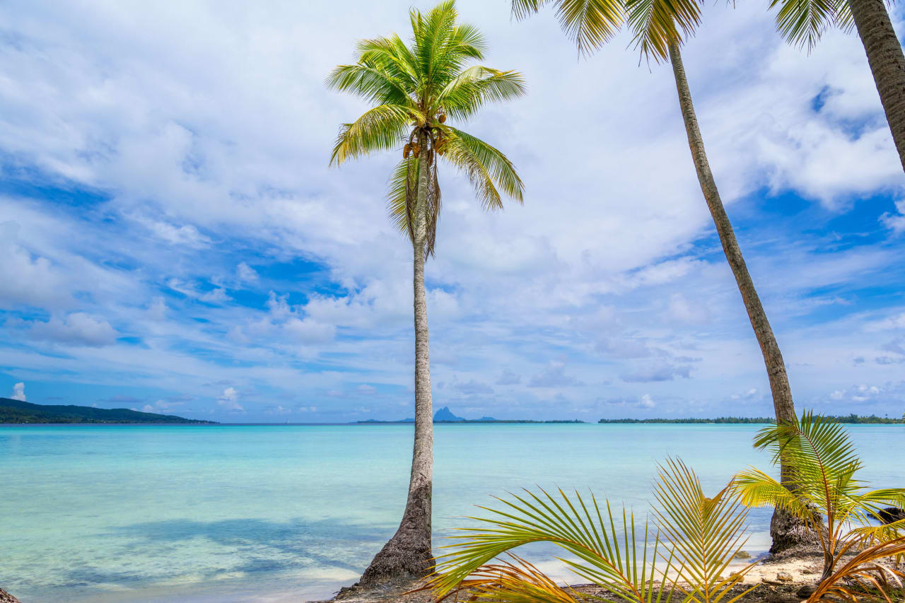 Bora Bora Adjacent French Polynesian Island in the South Pacific 