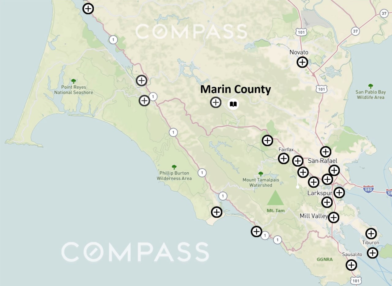 Marin County Home Price Map - UPDATED 10/2023