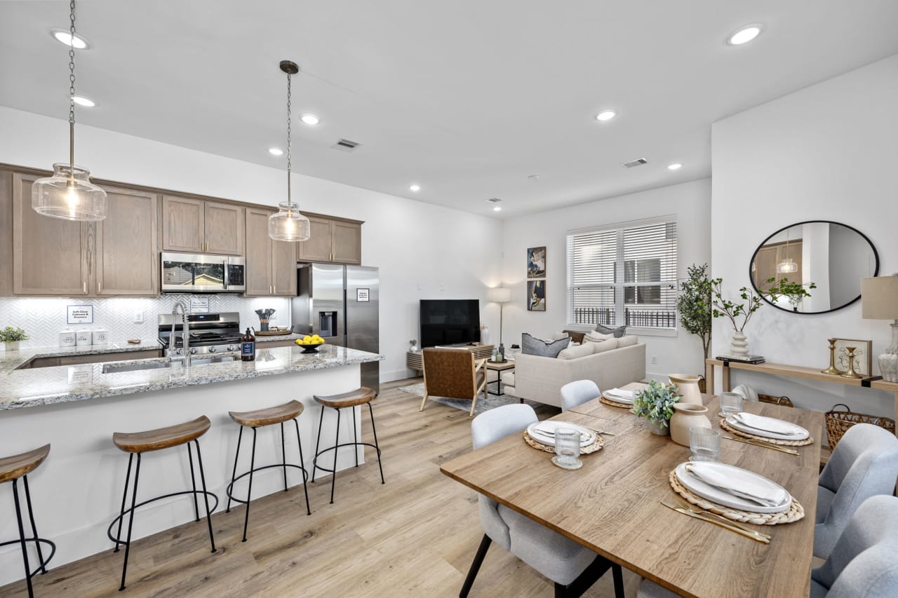 common areas of a new townhome 