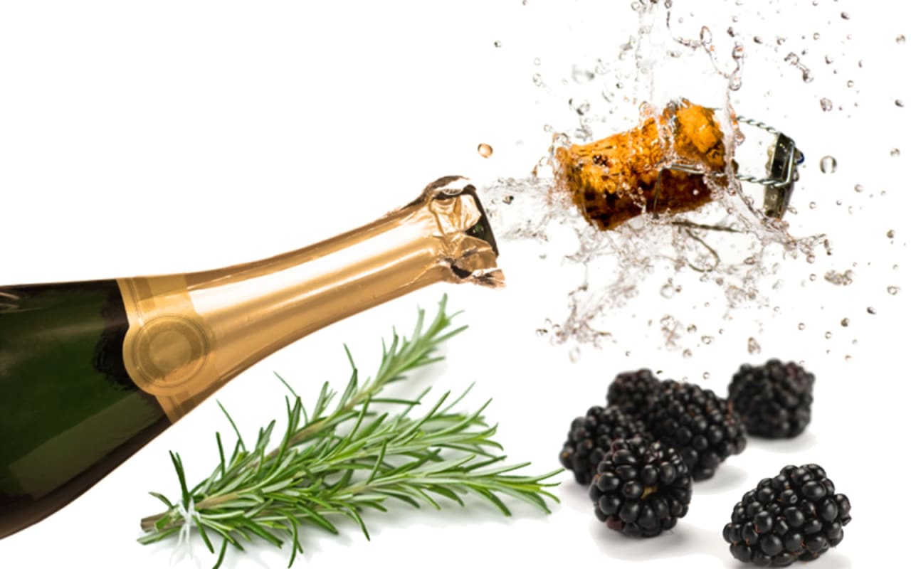 Blackberry Rosemary Sparkler