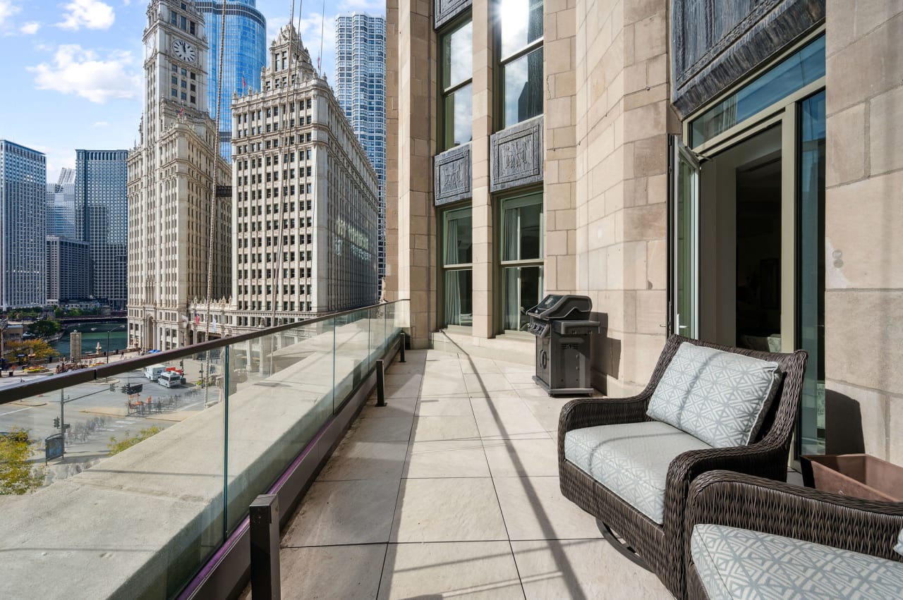 Unbelievable private terrace at the Tribune Tower Residences