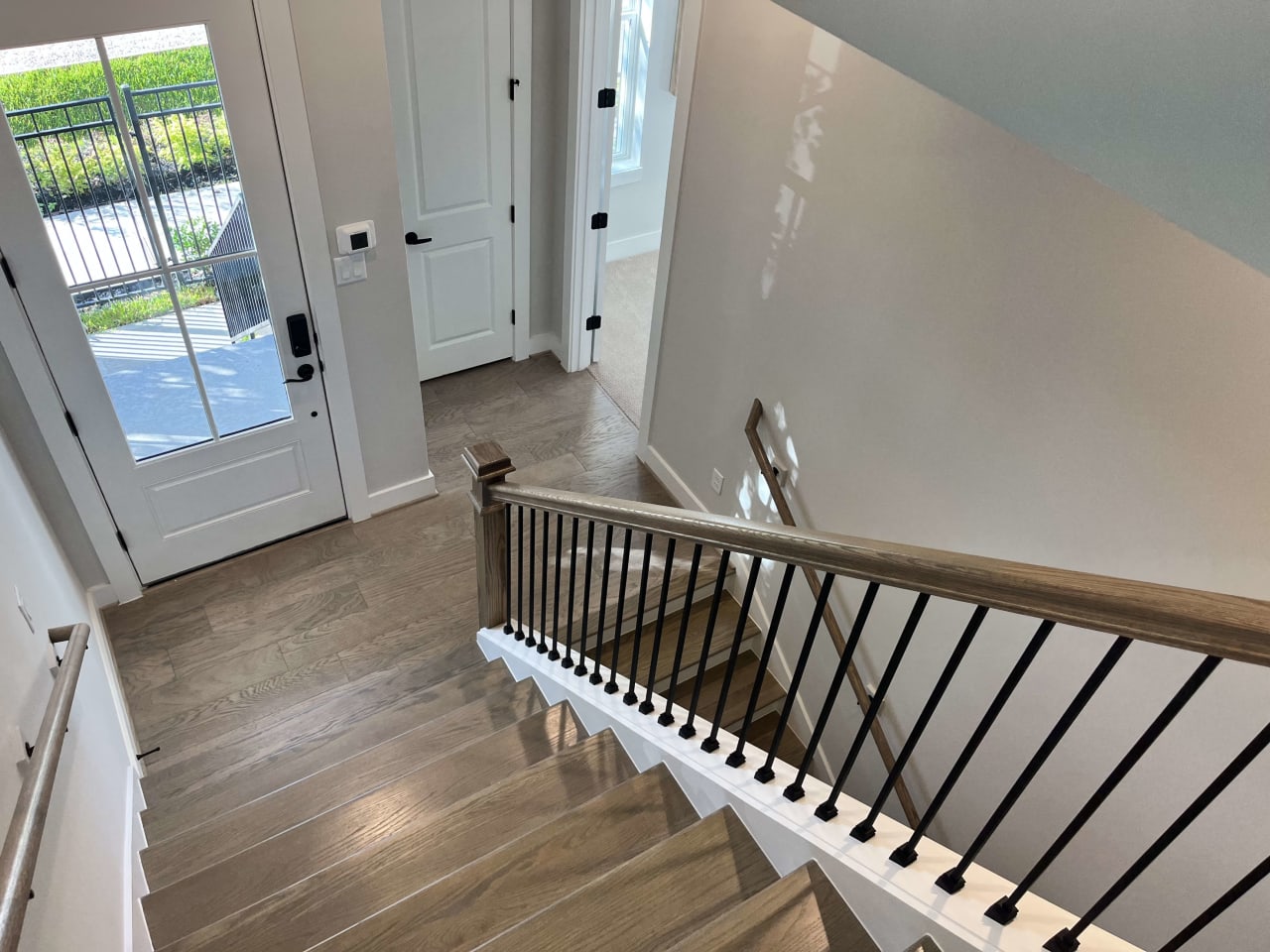 stairway in a new townhome by Oracle City Homes