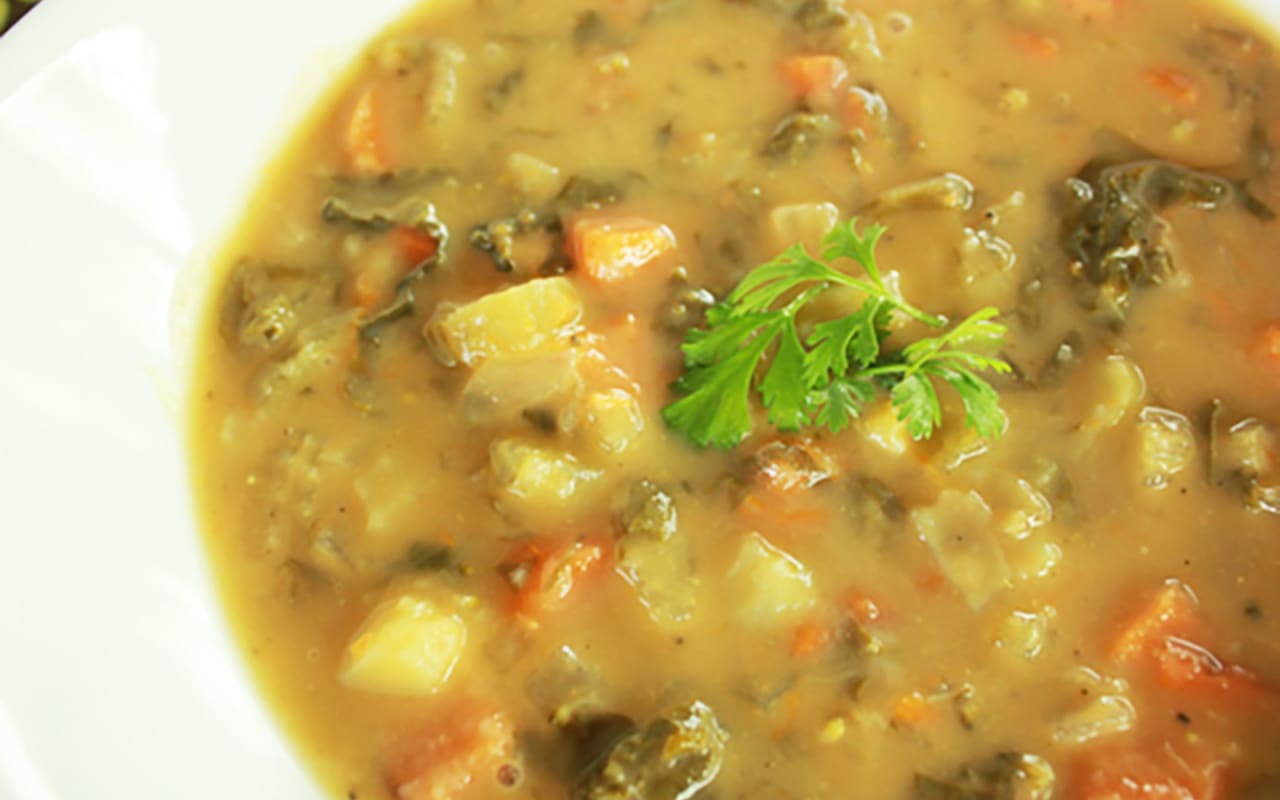 Creamy Swiss Chard Soup With Vegetables