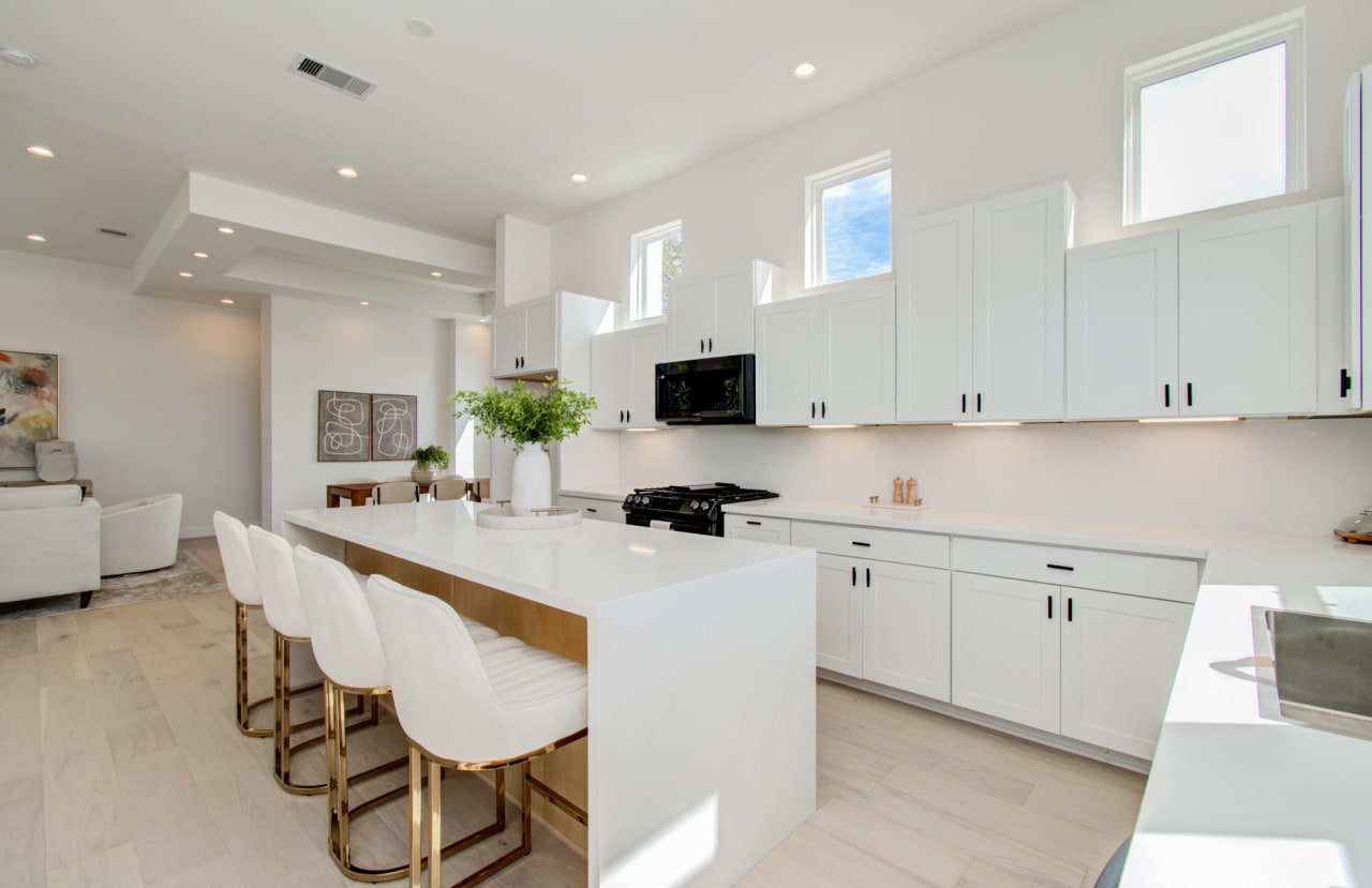 kitchen in a home at Commons at Engelke