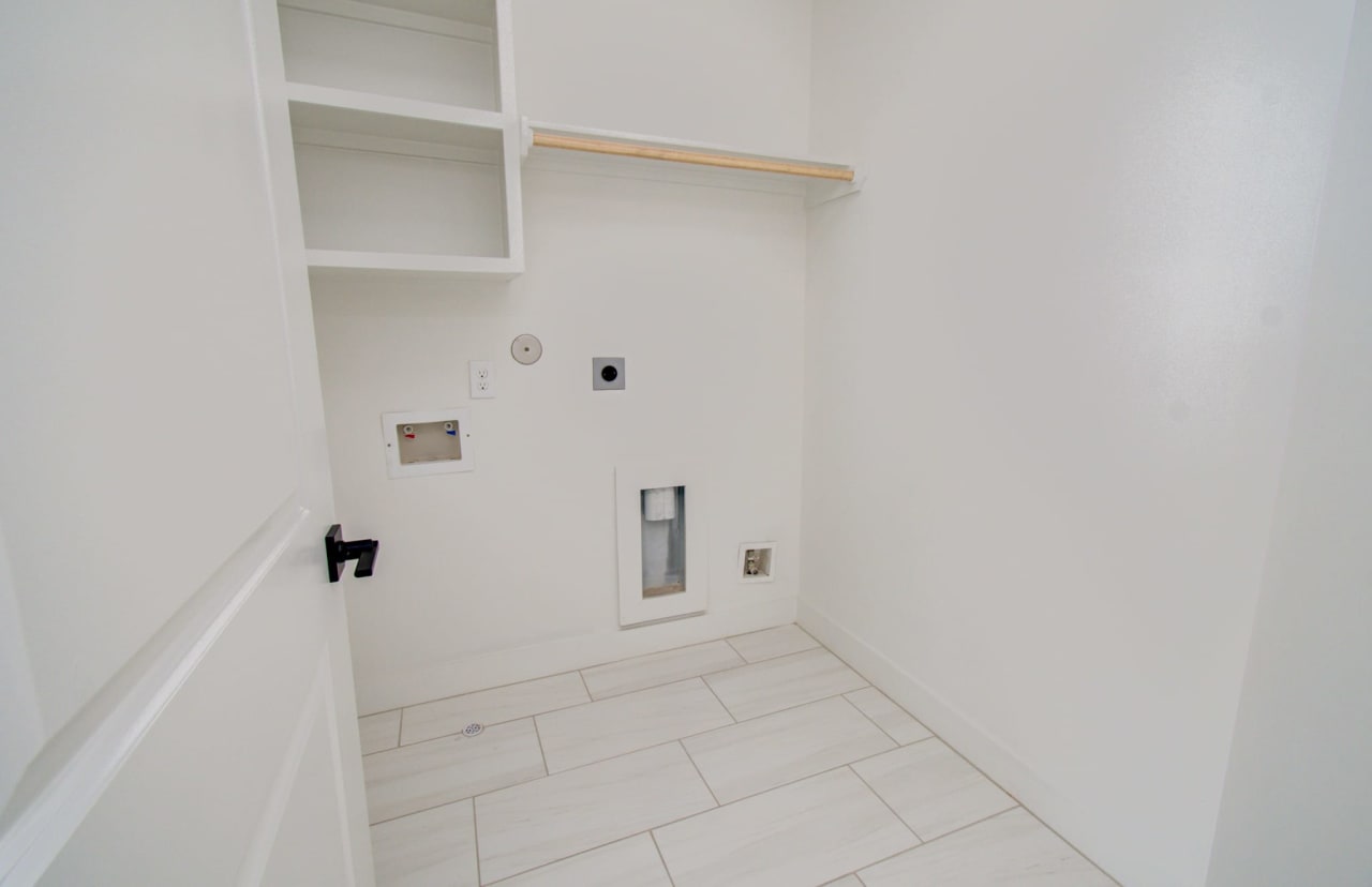 unfurnished laundry room