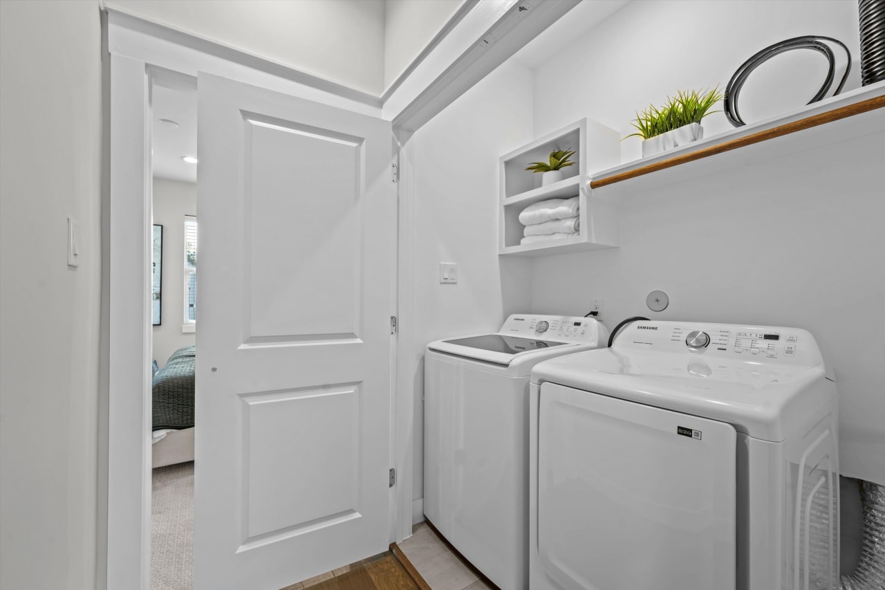 laundry room in a townhome 