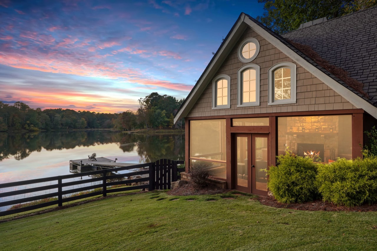 Quiet Listing: Elegant Lakefront Estate on 3 Acres in Alpharetta Georgia - Serene Views & Modern Luxuries Await