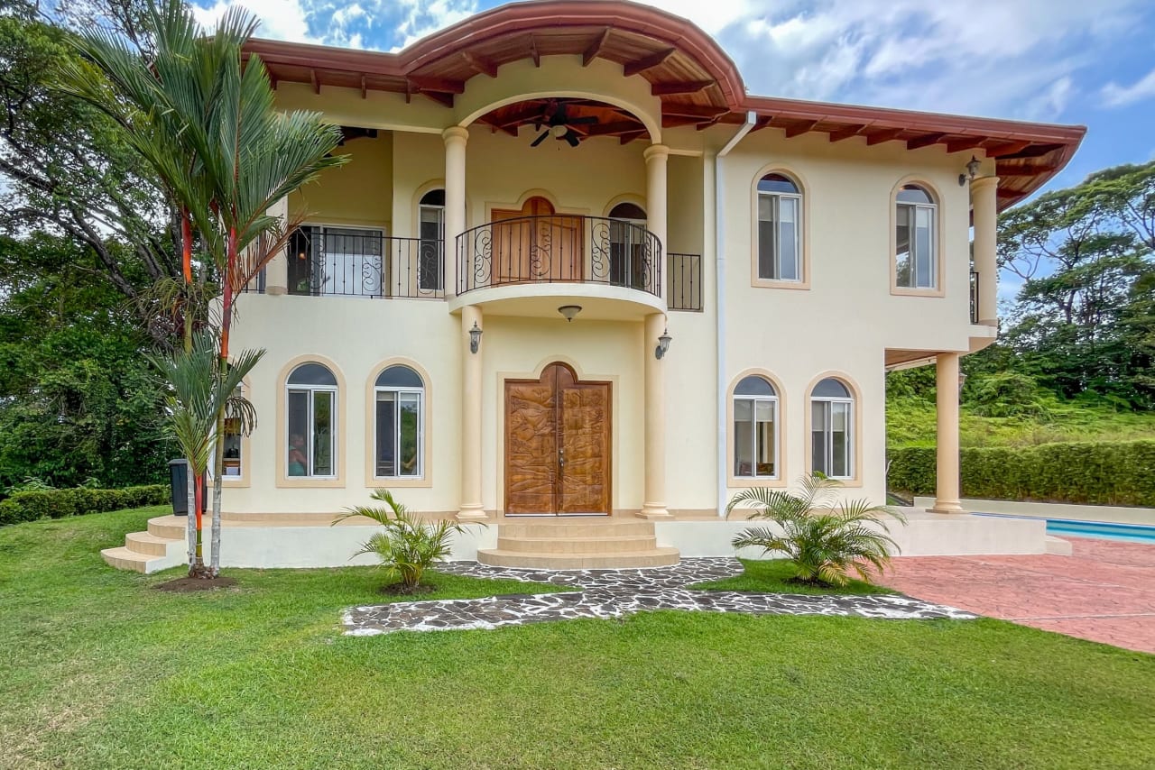 Classic Spanish Colonial Style 3-Bedroom Home Jungle View Home With Solid Construction In A Desirable Gated Community In Ojochal Costa Rica