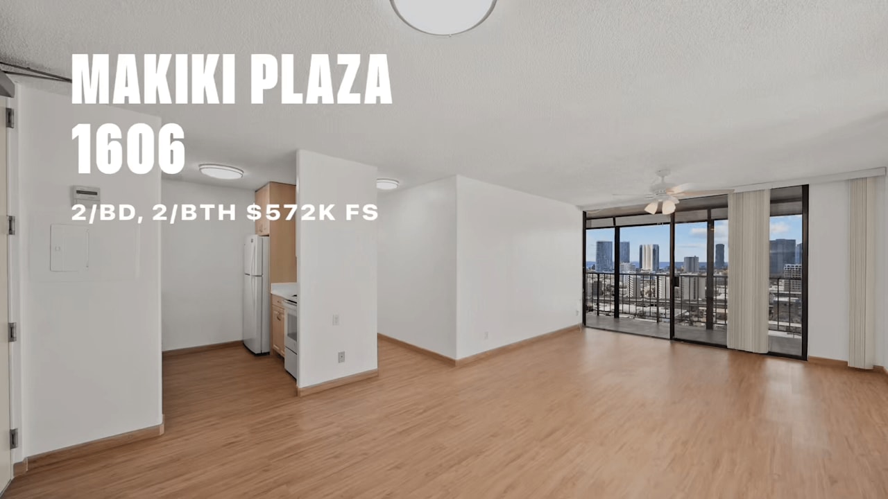For Sale - MAKIKI PLAZA 1561 PENSACOLA ST #1606 HONOLULU, HI 96822 $572,000 (FS)