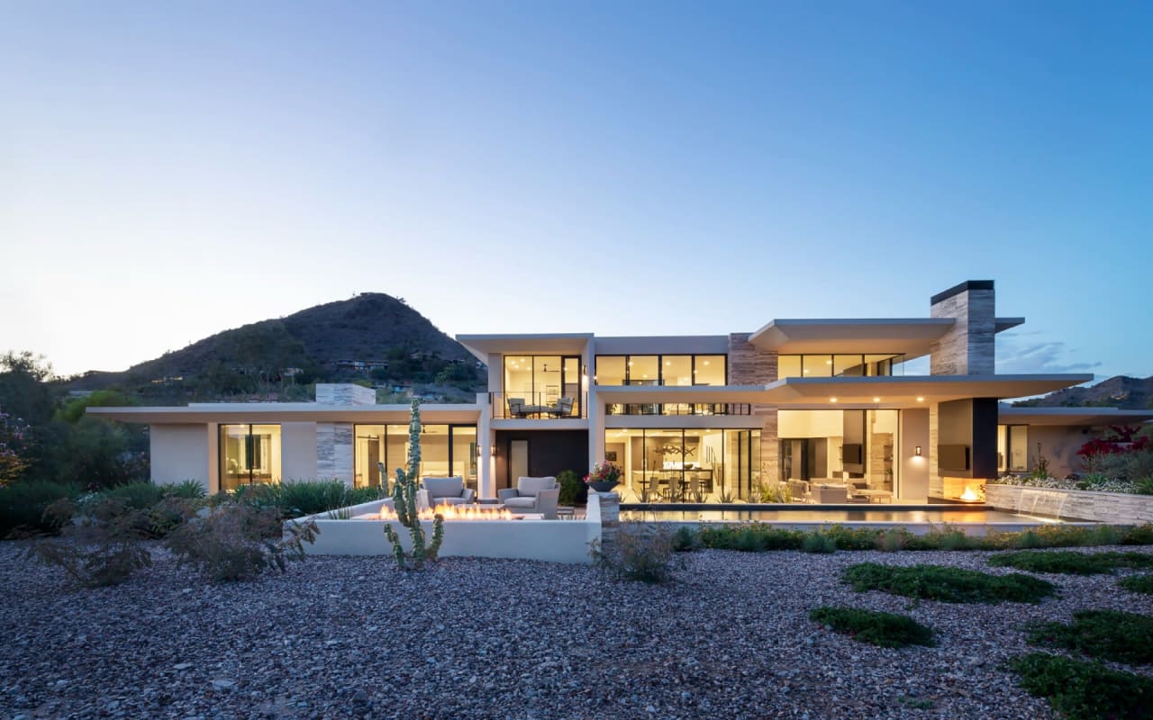 Clean lines on modern home in Arizona