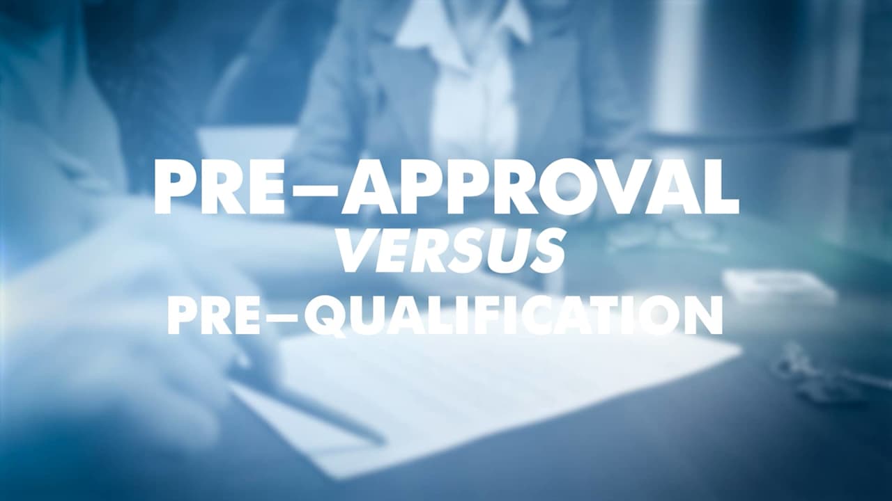 Approval vs. Pre-qualification