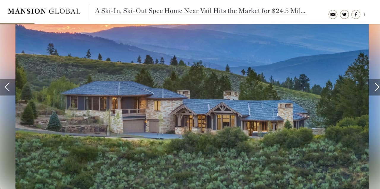 A Ski-In, Ski-Out Spec Home Near Vail Hits the Market for $24.5 Million