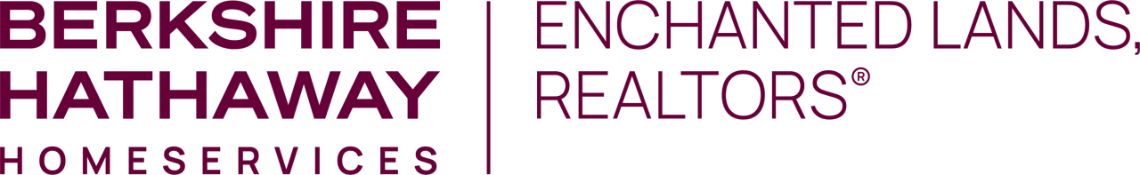 Berkshire Hathaway HomeServices Enchanted Lands, REALTORS® logo in purple text.