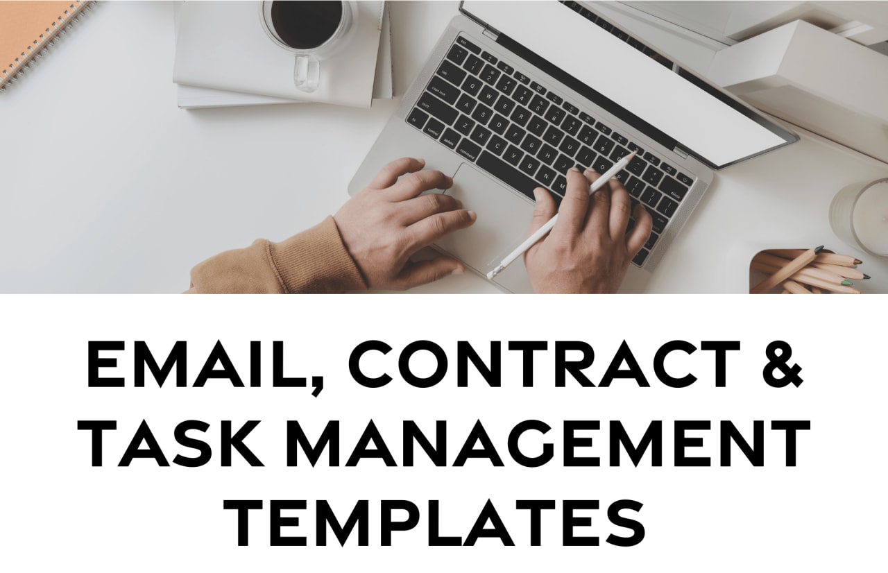 Email, contract & task management templates promotional material
