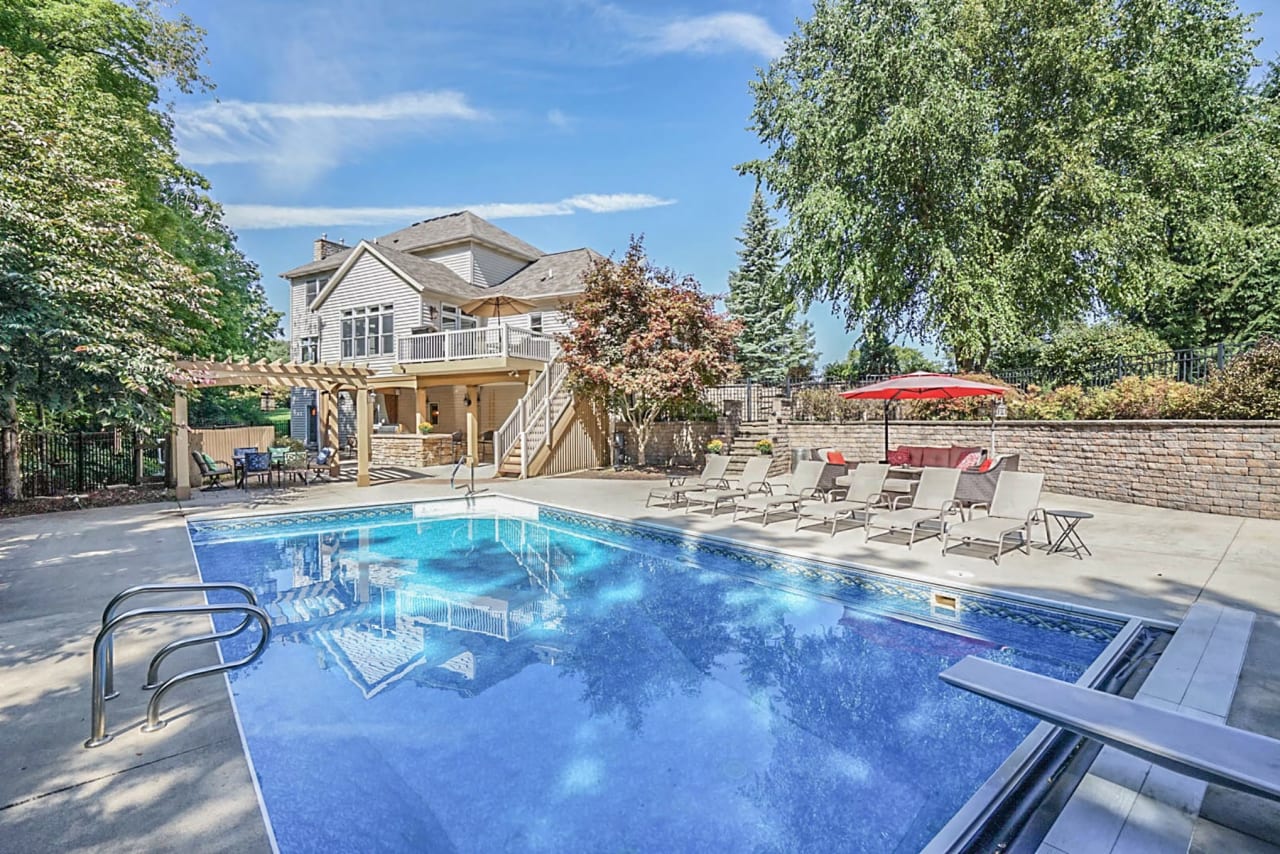 Grandville home with large pool in the backyard