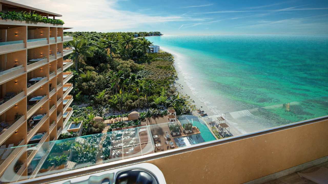 Beautiful beachfront Condos for Sale in Puerto Morelos Riviera Maya / Penthouse