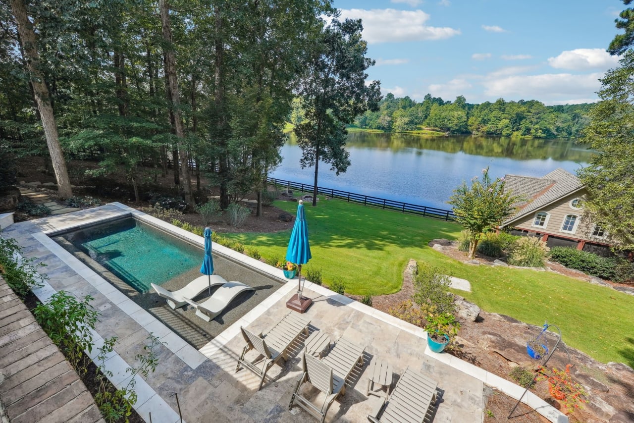 Quiet Listing: Elegant Lakefront Estate on 3 Acres in Alpharetta Georgia - Serene Views & Modern Luxuries Await