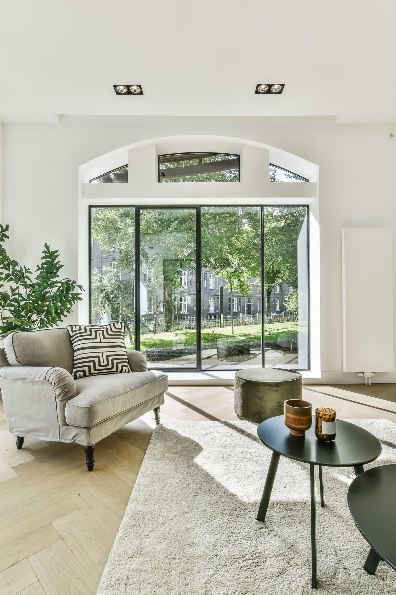 small living space with outdoor view