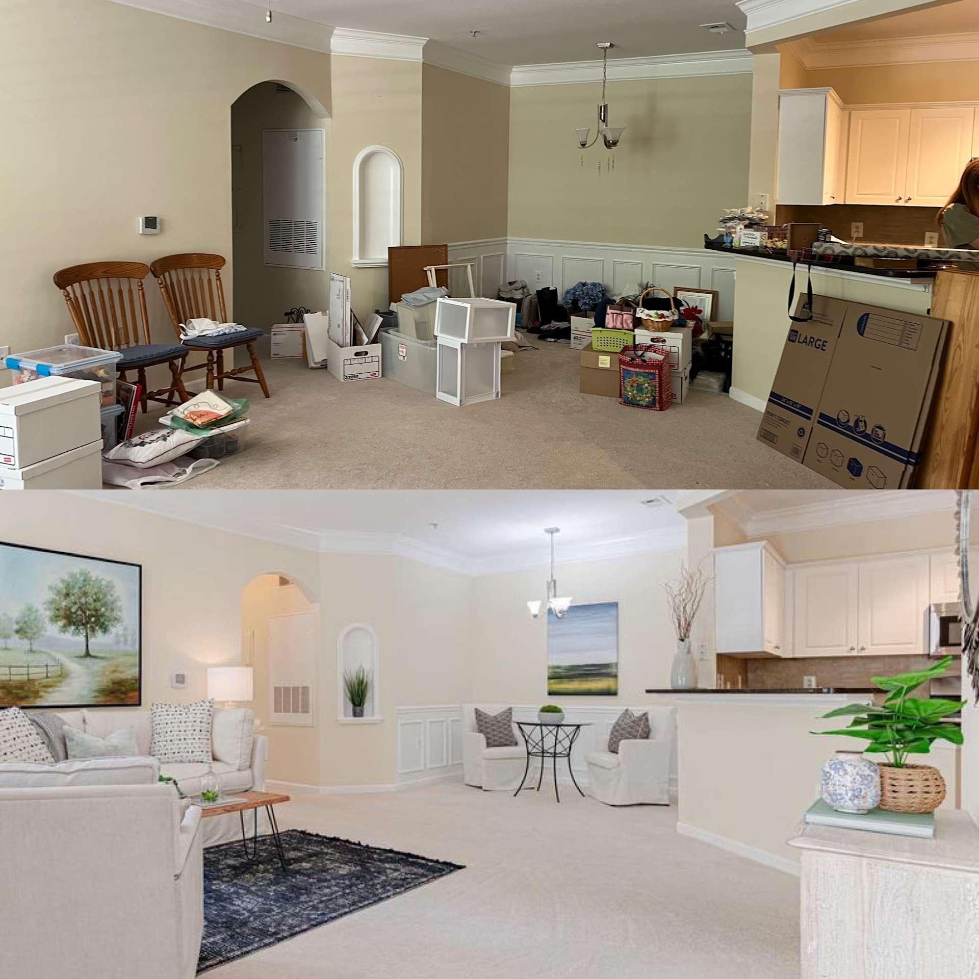 Home Staging Before And After Leesburg Condo