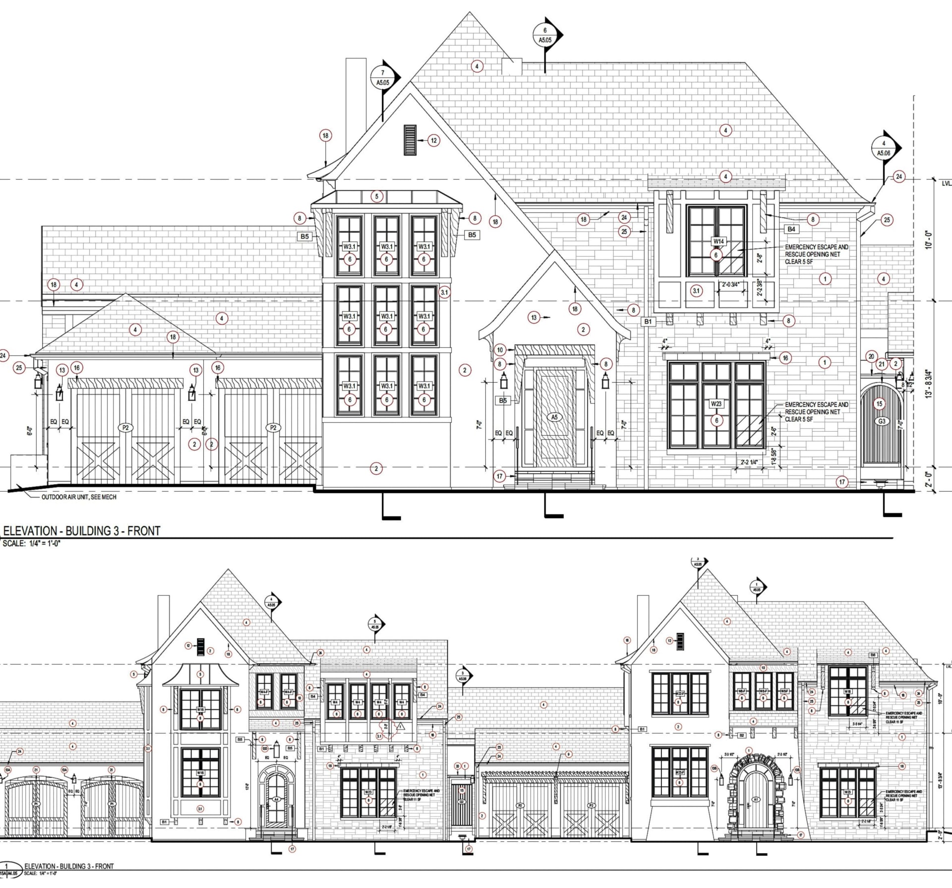 Four Seasons Orlando at Golden Oak new villas renderings black and white drawings elevations