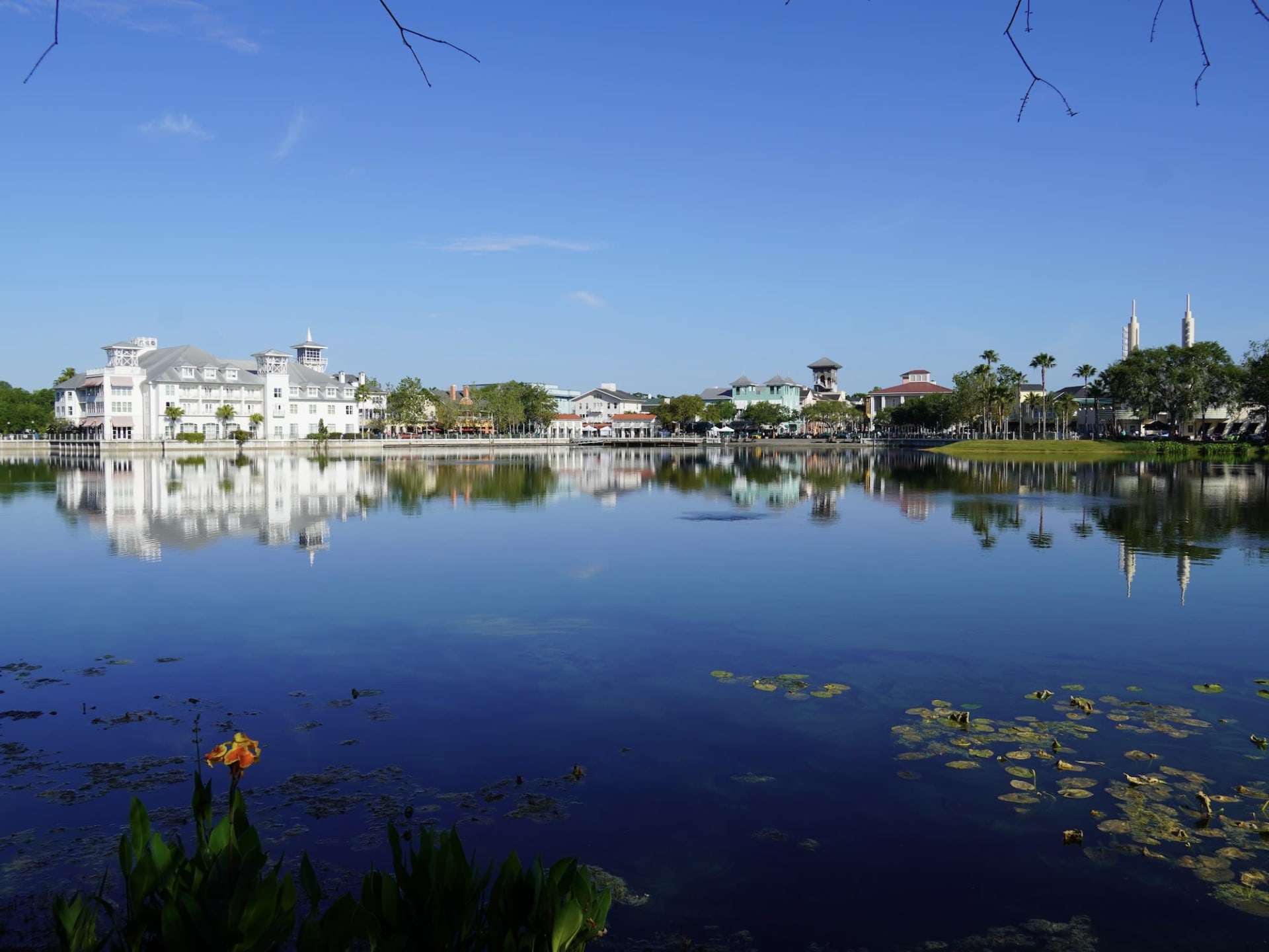 Beautiful panomaric photo of Town Center at Celebration, Florida