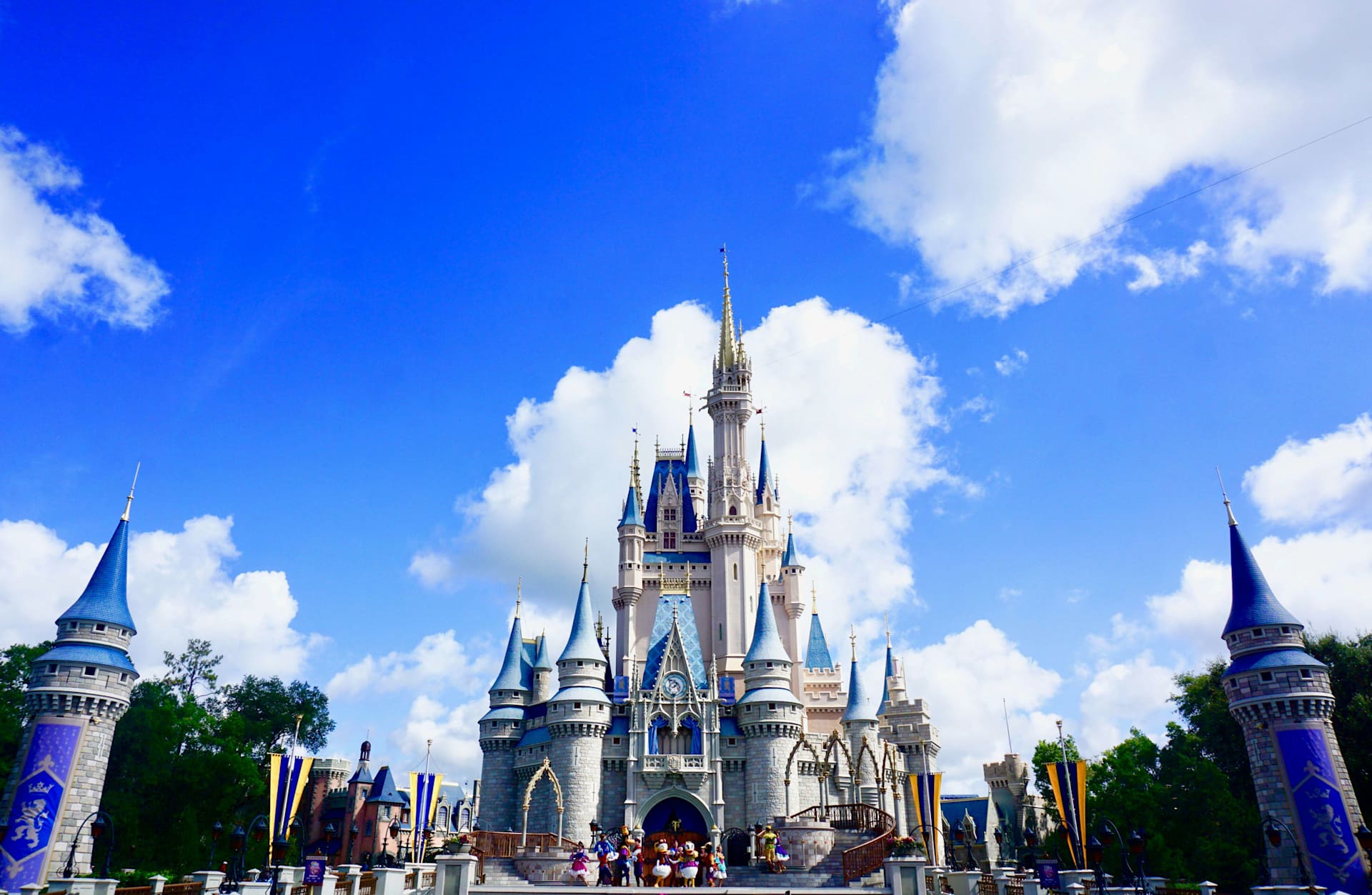 Disney's famous castle at the fairytale Magic Kingdom theme park in Orlando.